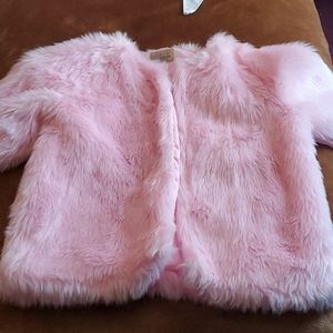 Kid's Pink faux-fur coat
